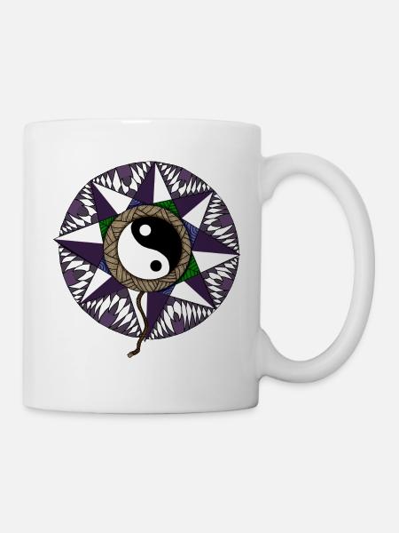 Taoist Mandala Purple - Mug - white