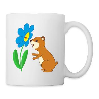 Hamster und Marienkäfer - Tasse - Weiß - Rechts