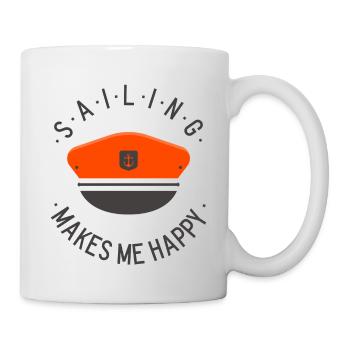 Segeln - sailing makes me happy - Kapitän, Skipper - Mug - white - Right