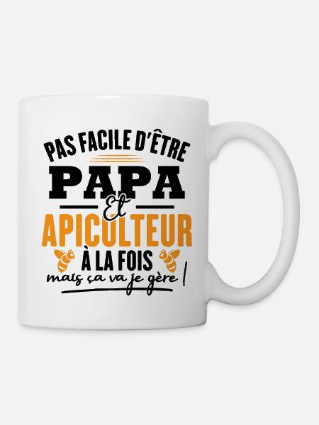 Papa et apiculteur - Mug blanc - blanc