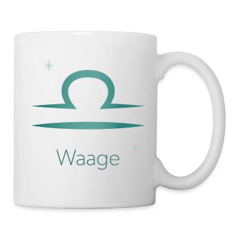 Sternzeichen Waage - Tasse - Weiß - Rechts