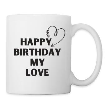 Joyeux anniversaire mon amour - Mug blanc - blanc - Droite