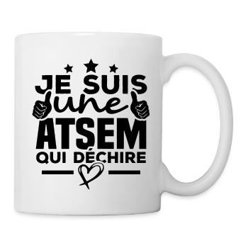 Je suis une ATSEM qui déchire - Mug blanc - blanc - Droite