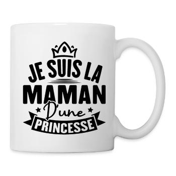 Je suis la maman d une princesse - Mug blanc - blanc - Droite