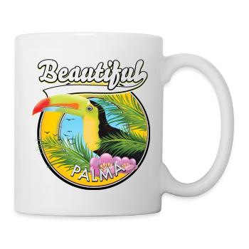 Wunderschönes Palma Tukan Reiselogo - Tasse - Weiß - Rechts
