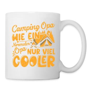 CAMPING OPA, WIE EIN NORMALER OPA NUR VIEL COOLER - Tasse - Weiß - Rechts