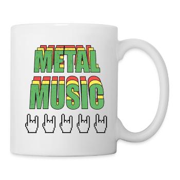 Metal Music Retro - Mug - white - Right