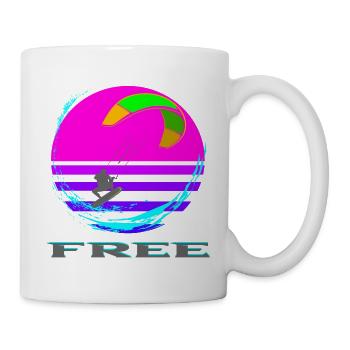Kitesurfing - Tasse - Weiß - Rechts
