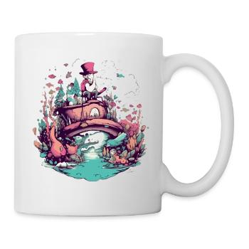 Der Fluss und der Prior - Tasse - Weiß - Rechts