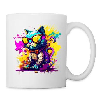 Cat in graffiti style - Mug - white - Right