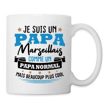 Je suis un Papa Marseillais - Mug blanc - blanc - Droite