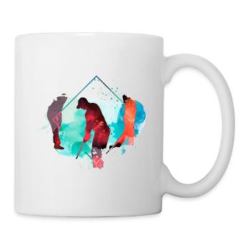 Golf Golfen Golfspieler Sport Hobby Club Bunt - Tasse - Weiß - Rechts
