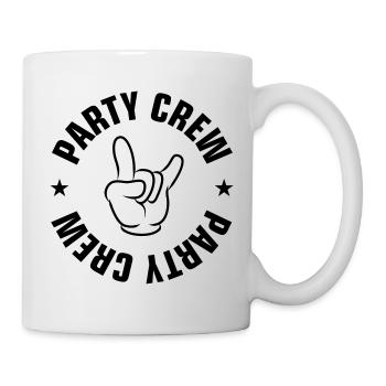 Party Crew Hand Symbol - Mug - white - Right