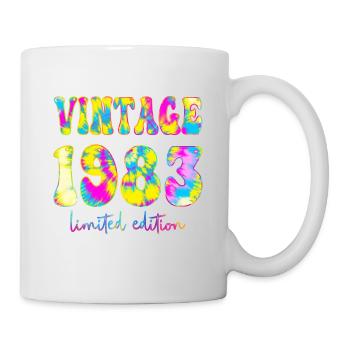 Vintage 1983 Limited Edition Batik, Geburtstag gif - Tasse - Weiß - Rechts