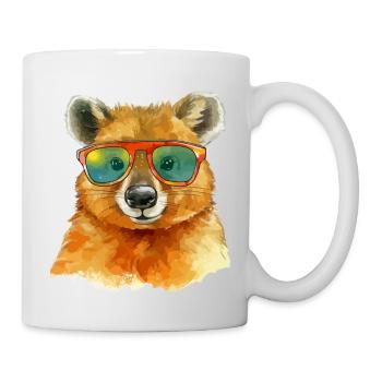 Lilou the bespectacled quokka - Mug - white - Right