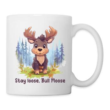 Stay loose, Bull Moose - Mug blanc - blanc - Droite