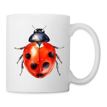 Marienkäfer - Tasse - Weiß - Rechts