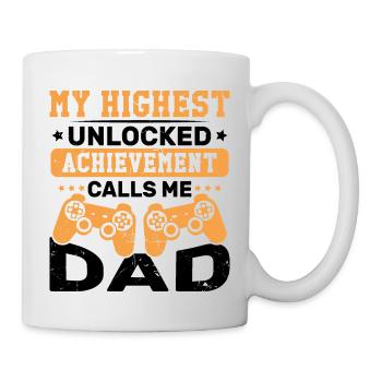 Meine höchste offene Errungenschaft nennt mich Vater - Tasse - Weiß - Rechts