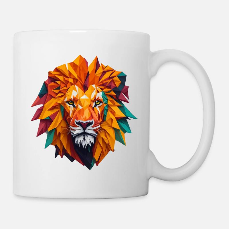 Löwenkopf - Tasse - Weiß