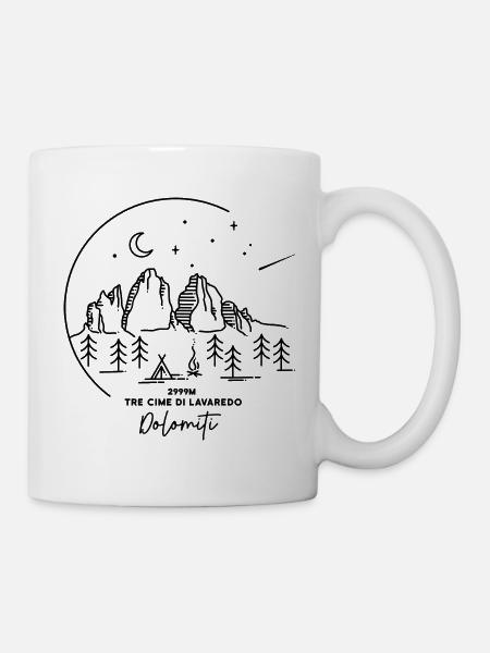 Trois Pics Tre Cime di Lavaredo Dolomites Italie - Mug blanc - blanc