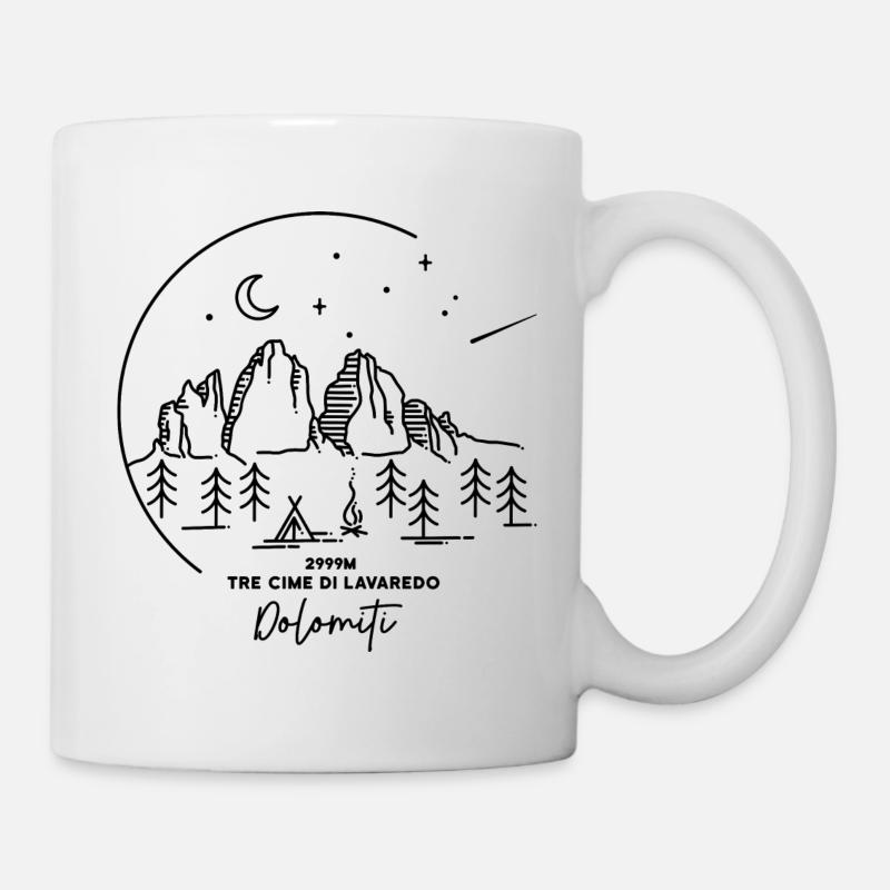 Three Peaks Tre Cime di Lavaredo Dolomites Italy - Mug - white