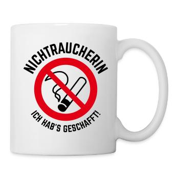 Nichtraucherin – Ich Hab’s Geschafft! (2C) - Tasse - Weiß - Rechts