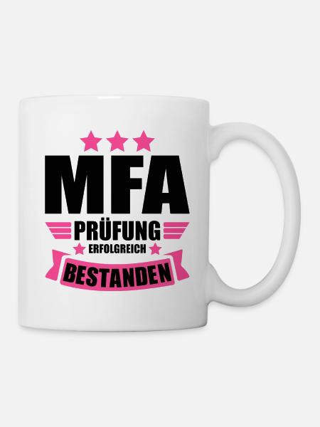 MFA Ausbildung Abschluss Prüfung bestanden - Tasse - Weiß