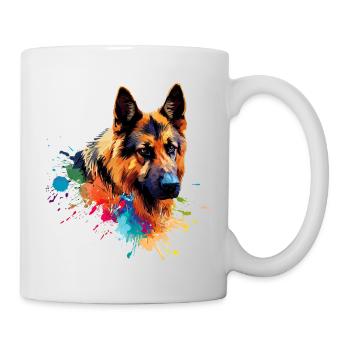 German Shepherd Art - Mug - white - Right