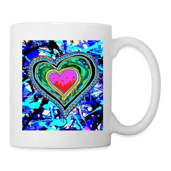 Heart Love spray paint graffiti cool - Mug - white - Right