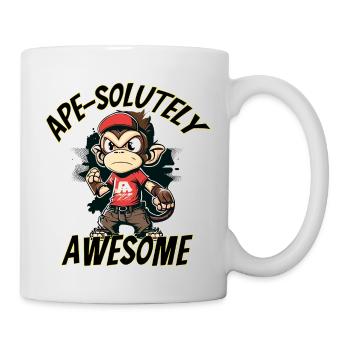 Ape-solutely Awesome - funny monkey design - Mug - white - Right