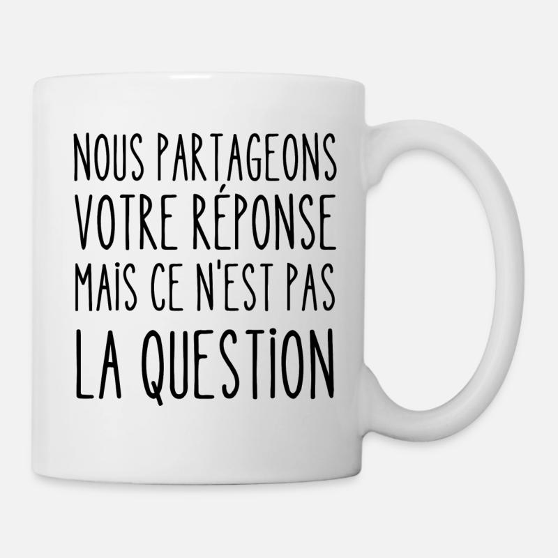 nous partageons votre réponse - Mug blanc - blanc