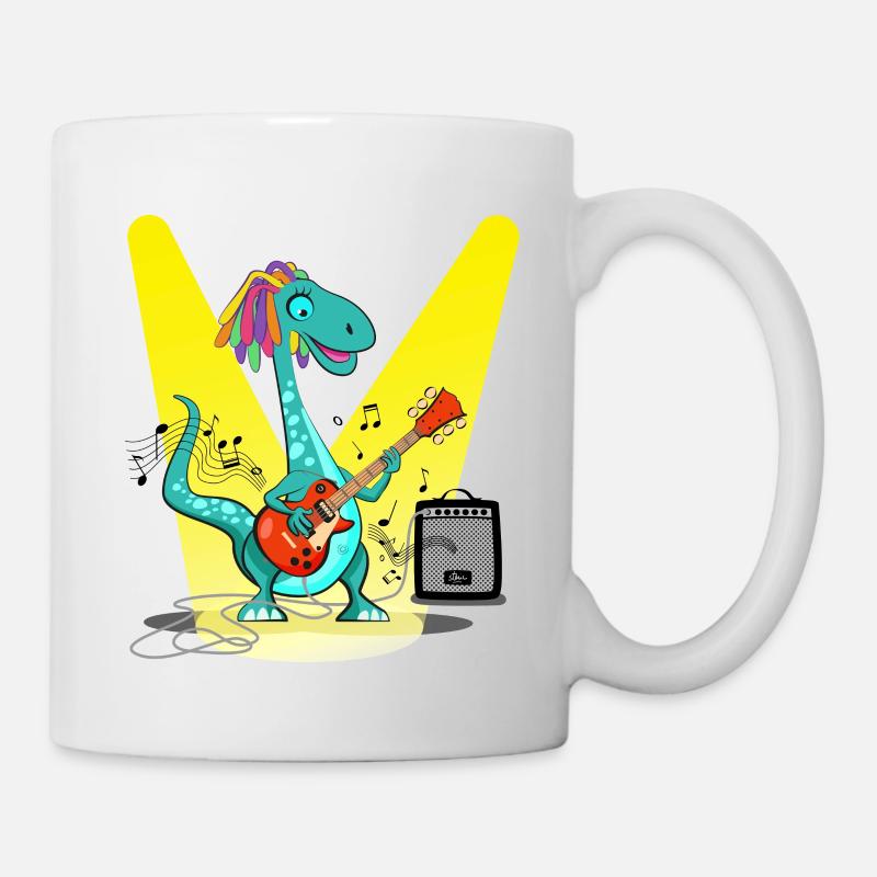 Dino Rasta Cool #2 - Tasse - Weiß
