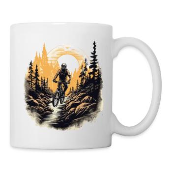 VTT Vélo de descente Biker BMX Rider - Mug blanc - blanc - Droite