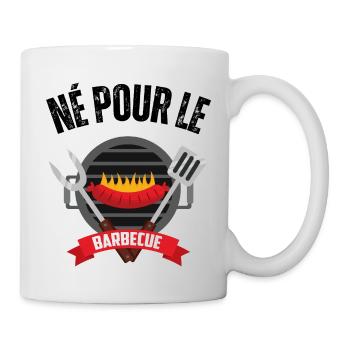 Né pour le barbecue BBQ 2 - Mug blanc - blanc - Droite