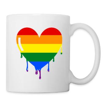 PRIDE HEART LGBTQ+ - Tasse - Weiß - Rechts