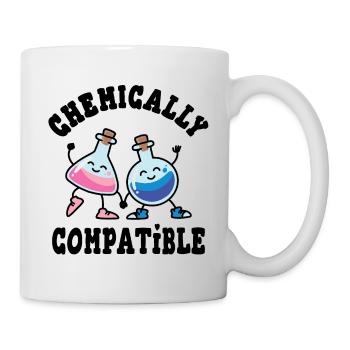 Fiole en verre chimique chimiquement compatible - Mug blanc - blanc - Droite