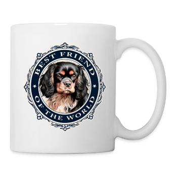 Meilleur ami du monde Cavalier Black & Tan - Mug blanc - blanc - Droite