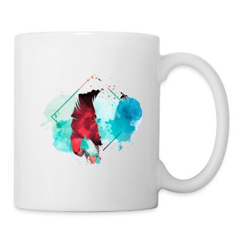 Badminton Badminton Sport Player Vintage coloré - Mug blanc - blanc - Droite