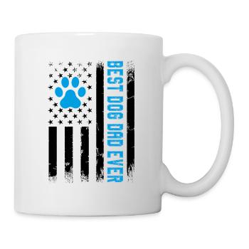 Meilleur cadeau de drapeau américain pour le père - Mug blanc - blanc - Droite