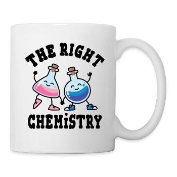The Right Chemistry, Chemical flasks in Love - Mug - white - Right