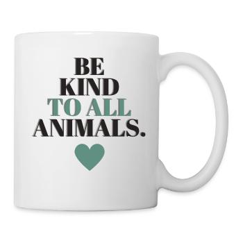 Be kind to all animals - Mug - white - Right