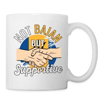 Pas Bajan mais un touriste de voyage de pays de soutien - Mug blanc - blanc - Droite