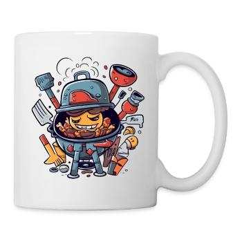 Barbecue Kawaii Utensilien - Tasse - Weiß - Rechts