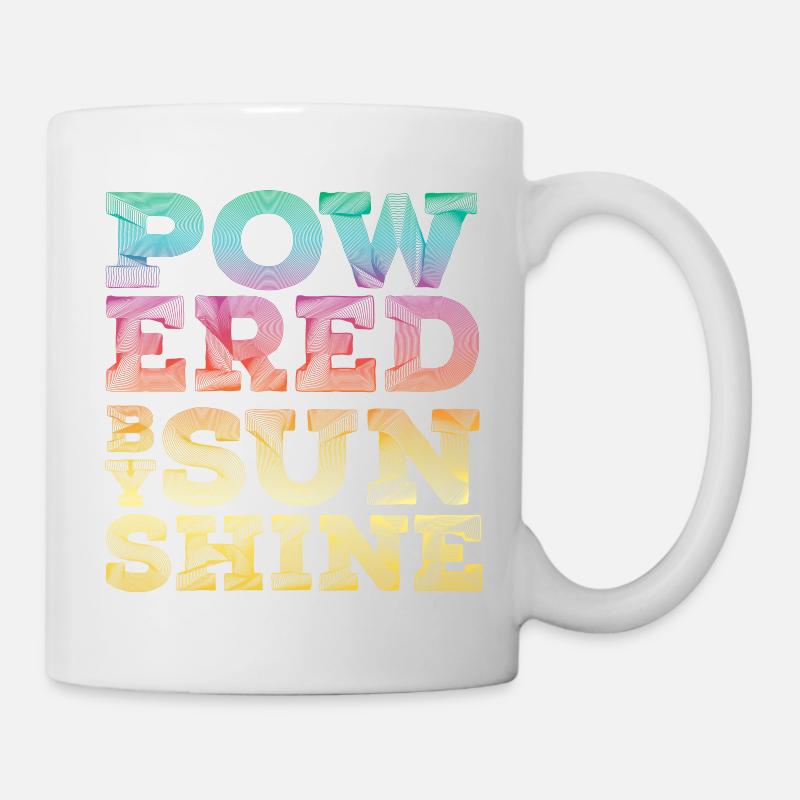 Powered by Sunshine - Tasse - Weiß