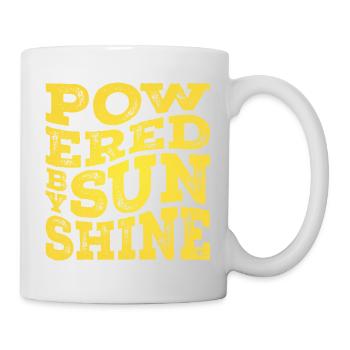 Powered by SunShine - Tasse - Weiß - Rechts