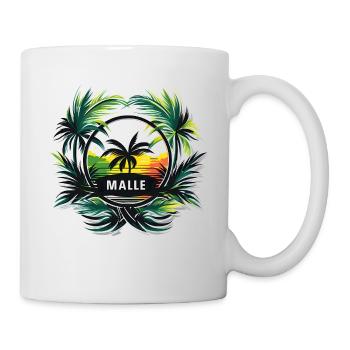 Malle Mallorca Sommeroutfit Urlaubsmotiv Strand - Tasse - Weiß - Rechts