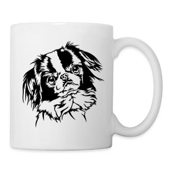 Japan Chin Portrait Dogs Dog Wilsigns - Mug - white - Right