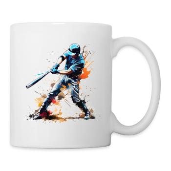 Baseball Baseball Player Home Run Bats Splash - Mug - white - Right