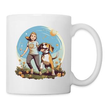 Beagle Mama - Hunde Liebhaberinnen Geschenkidee - Tasse - Weiß - Rechts