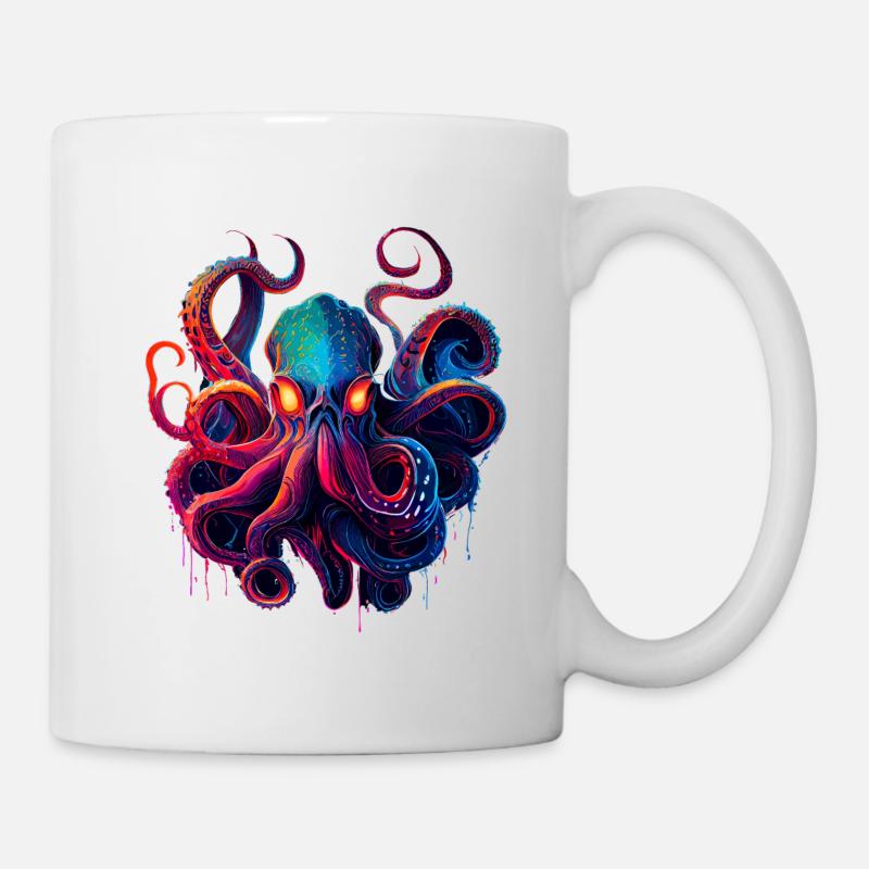 Oktopus-Illustration - Tasse - Weiß